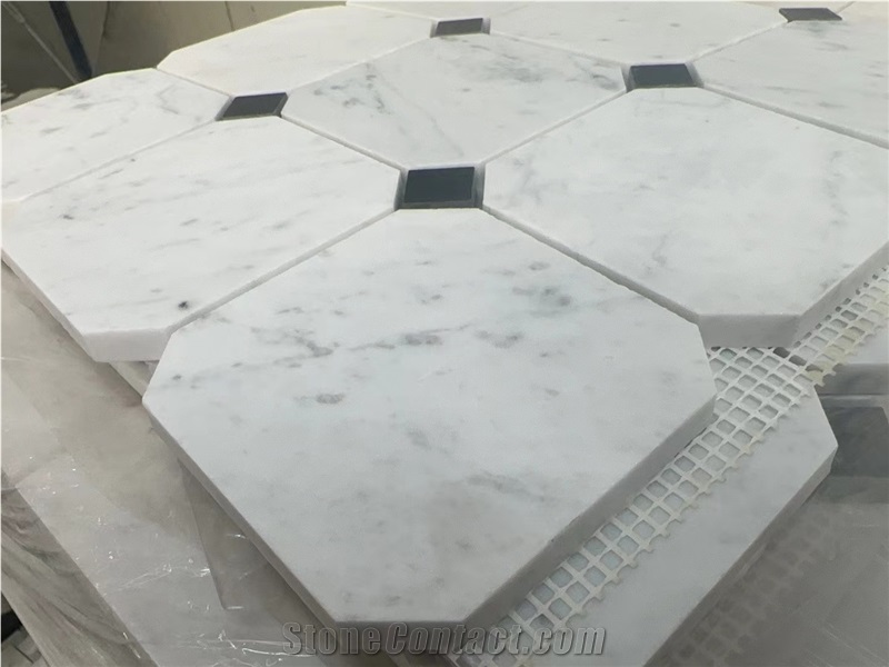 High Quality Bianco Carrara White Marble Wall Mosaic Tiles