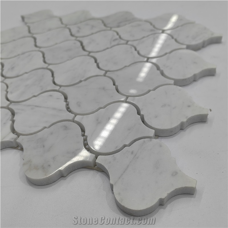 Hot Sale Bianco Carrara White Lantern Mosaic Tiles