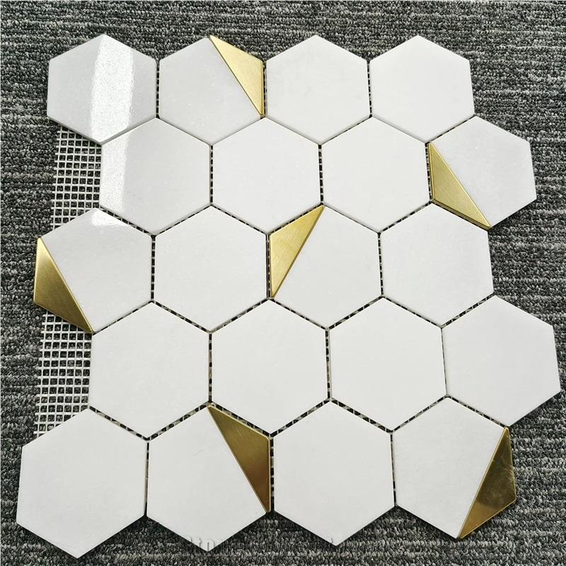 Hot Sale White Marble Hexagon Mosaic Tiles
