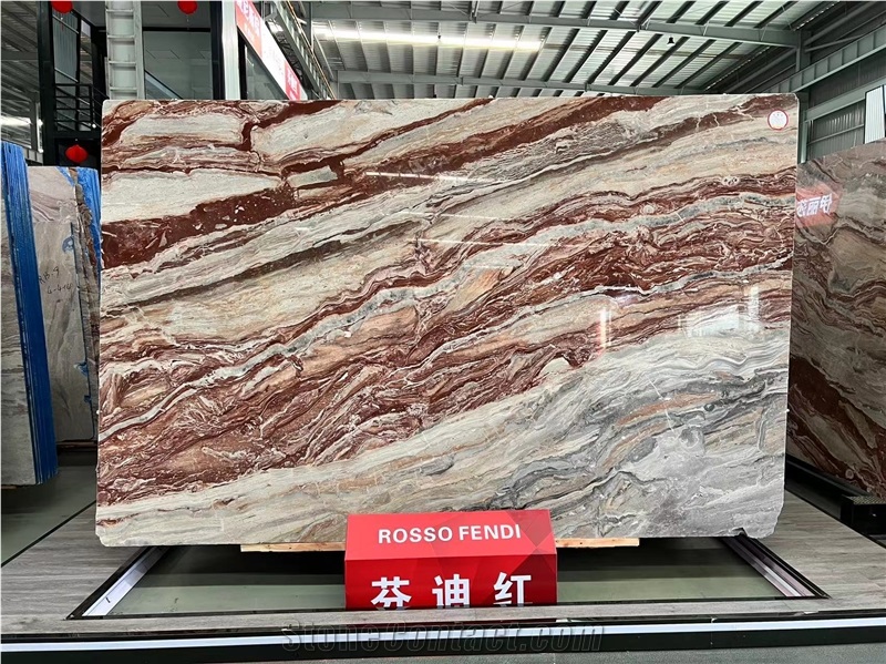 Italy Monica Red Marble Customizable Good Quality Slab Tiles