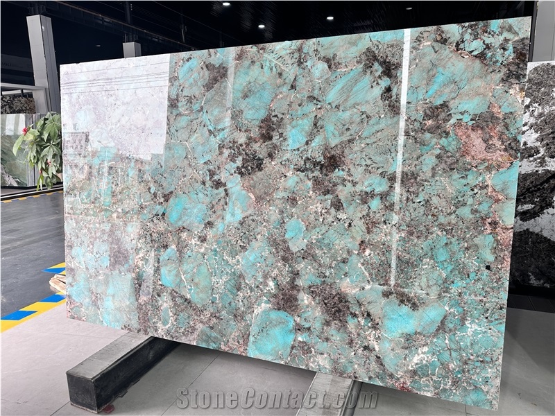 Luxury Brazil Amazon Green Quartzite Slabs For Wall Decor