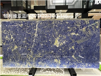 Luxury Polished Bolivia Sodalite Blue Granite Slabs