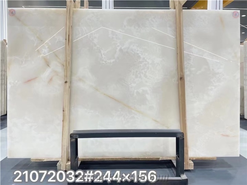 Natural White Onyx Slabs For Floor Tiles