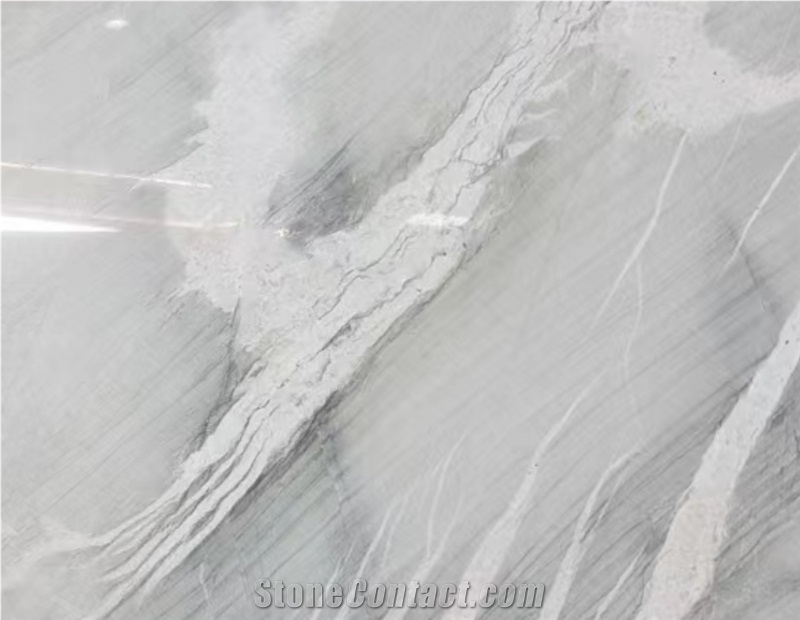 Picasso White Natural Marble Stone Slab Tiles