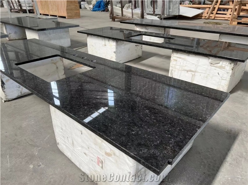 Prefab Steel Grey Granite Stone For Kitchen Countertop