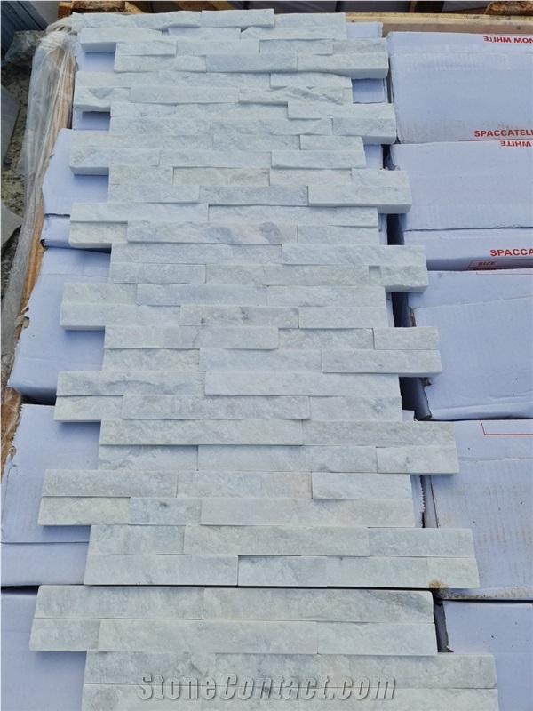 White Wall Panel, Cultured Stone, Split Face Wall Cladding