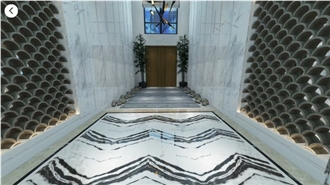 Panda White Marble Tiles