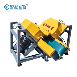Thin Veneer Saw Mighty Stone Saw Cutting Machine With Dual Blades