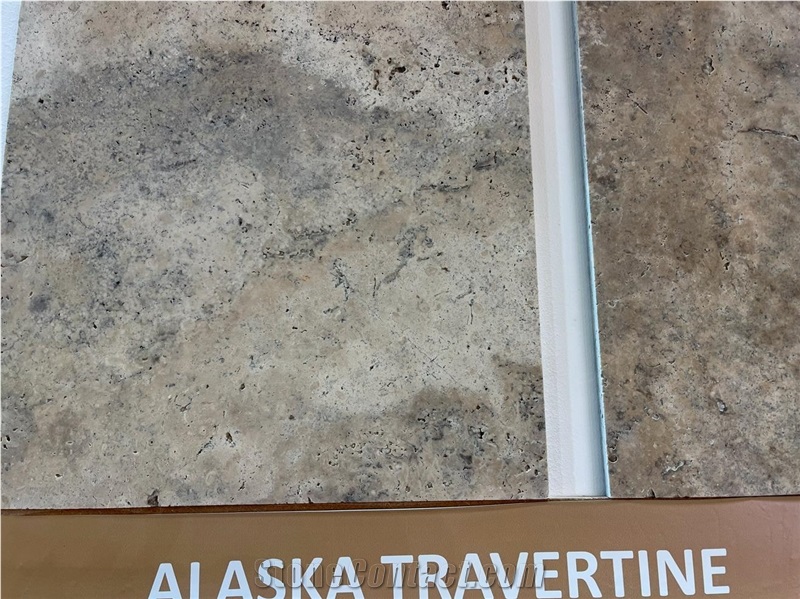 Alaska Silver Travertine Finished Product