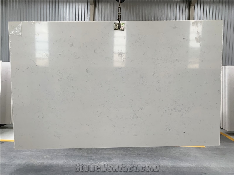 Carrara White Quartz Slab