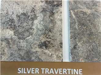 Pewter Silver Travertine