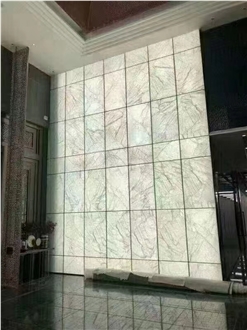 White Crystal Backlit Onyx Tiles- Wall Panels