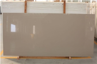 Artificial Brown Quartz Slabs For Wall Cladding Floor Tiles