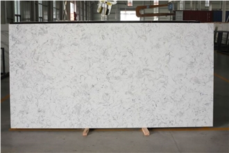 Carrara White Quartz Slabs For Wall Cladding Flooring Tiles
