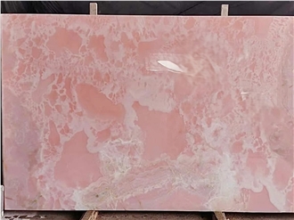 Italian Pink Onyx Marble Slabs For Wall