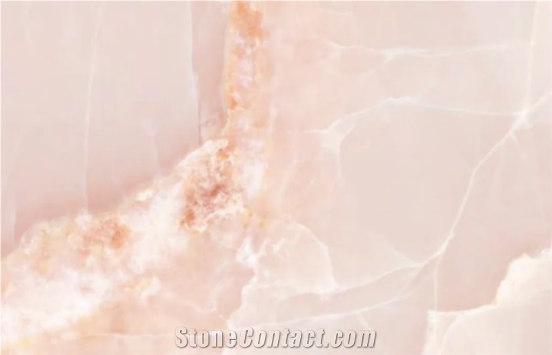 Italian Pink Onyx Marble Slabs For Wall