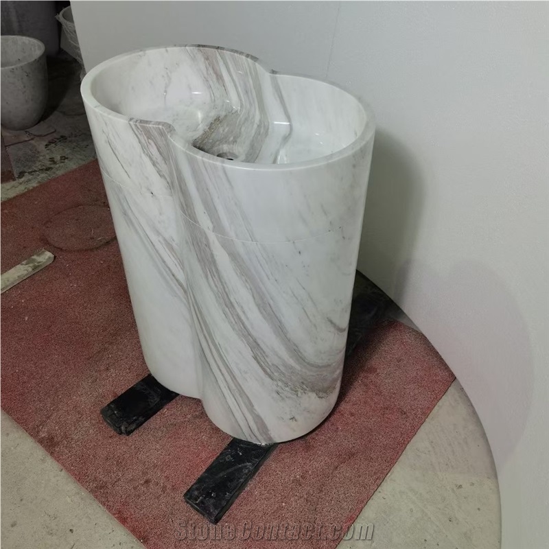 Marble Hotel Artistic Shape Standing Wash Basin