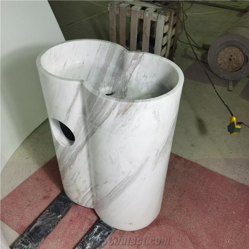 Marble Hotel Artistic Shape Standing Wash Basin