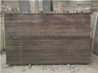Titanium Black Travertine Slab Tiles