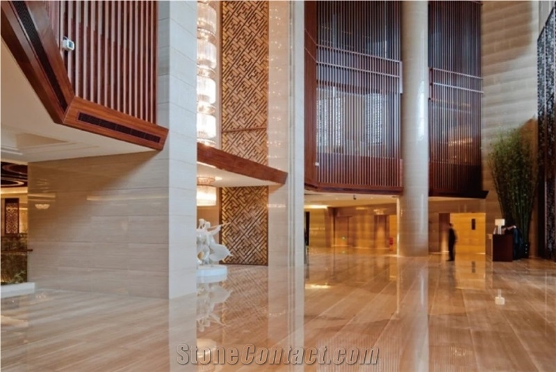 Wood Design Polished Serpeggiante Marble Slab For Tiles
