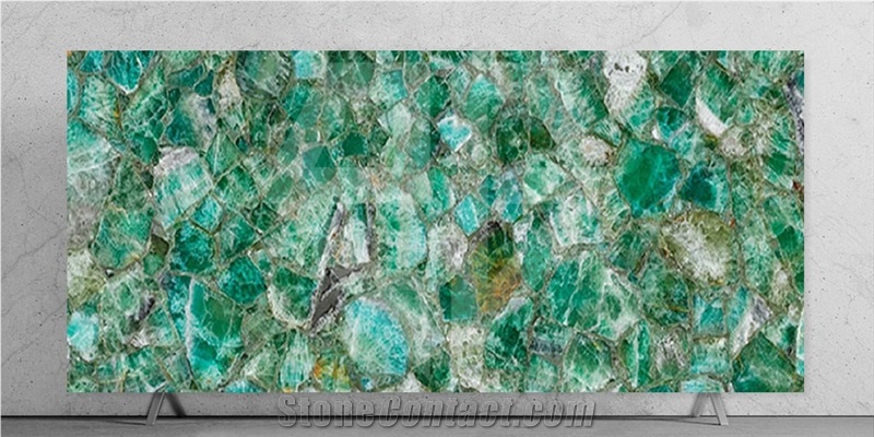 Green Fluorite Semiprecious Stone Slabs