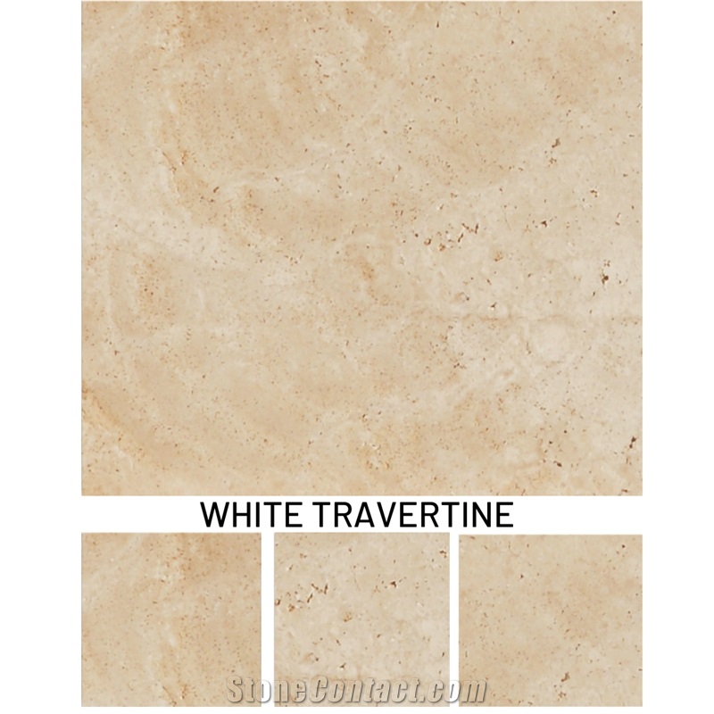 White Travertine - Light Travertine  Slabs