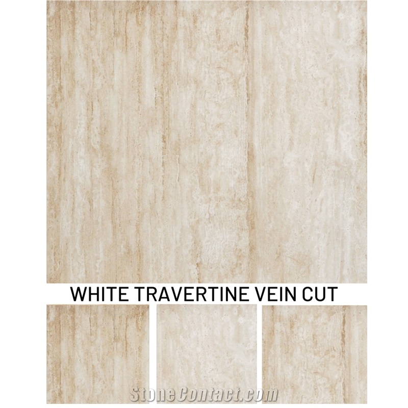 White Travertine - Light Travertine  Slabs