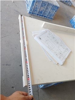4004 Jade White Quartz Artificial Stone Countertop