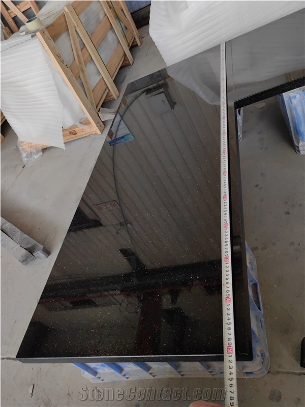 Goldtop Black Galaxy Granite  Tiles
