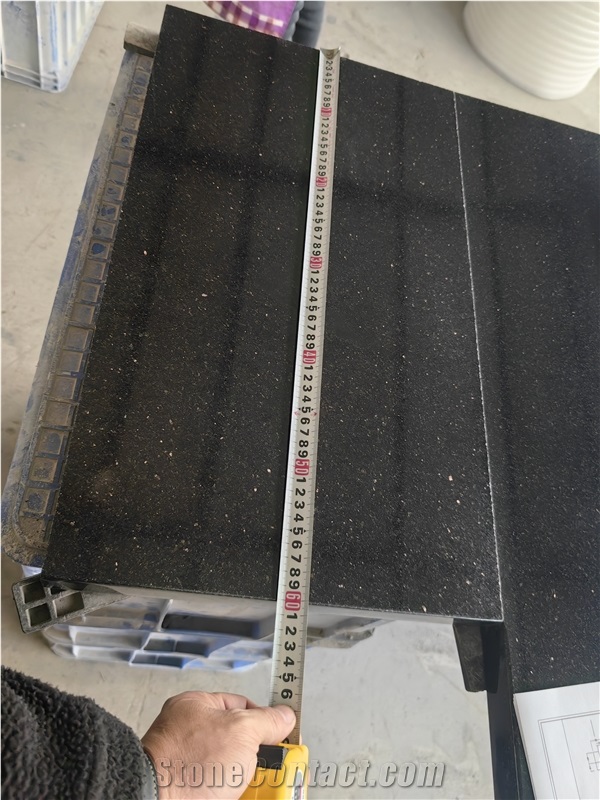 Goldtop Black Galaxy Granite  Tiles