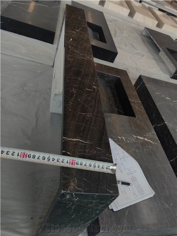 GOLDTOP Brown European Network Marble Vanity Tops