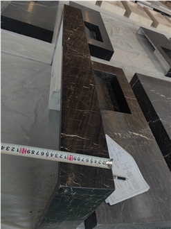 GOLDTOP Brown European Network Marble Vanity Tops
