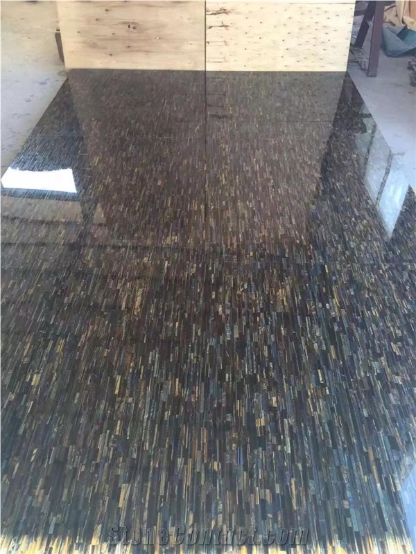 Tiger Eye Blue Semiprecious Stone Panels