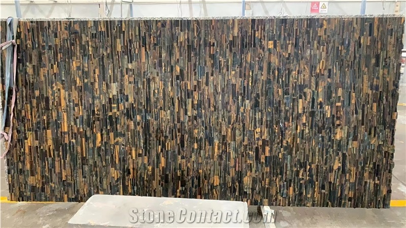 Tiger Eye Yellow Blue Semiprecious Stone Slabs