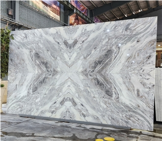 Tornado Crystalline White Marble Slabs