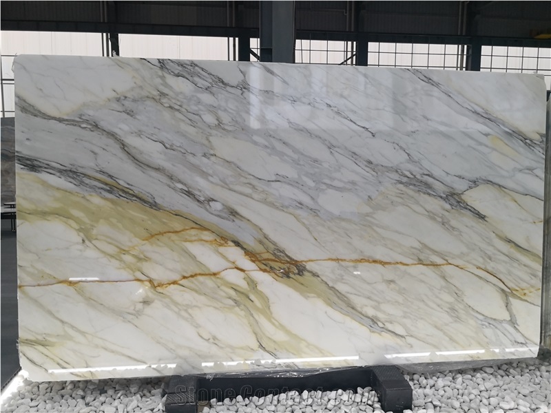 Polished Calacatta Gold Marble Slabs