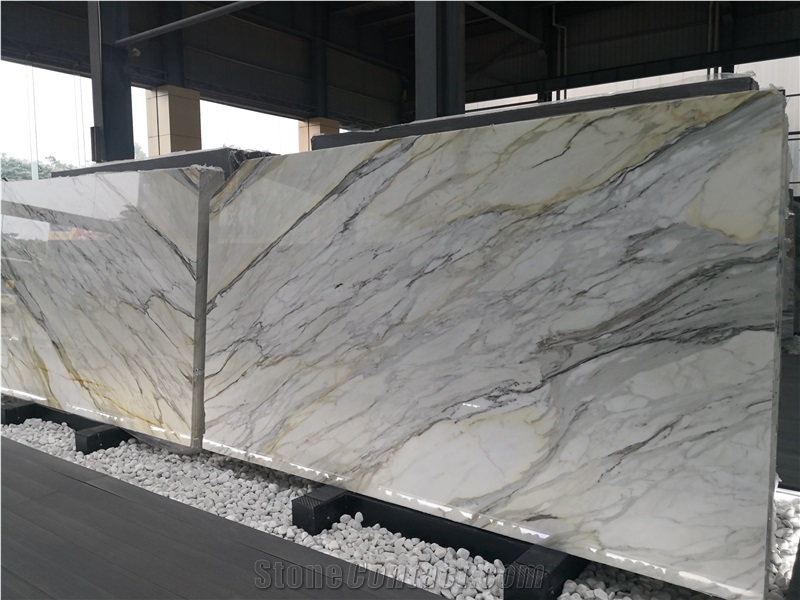 Polished Calacatta Gold Marble Slabs