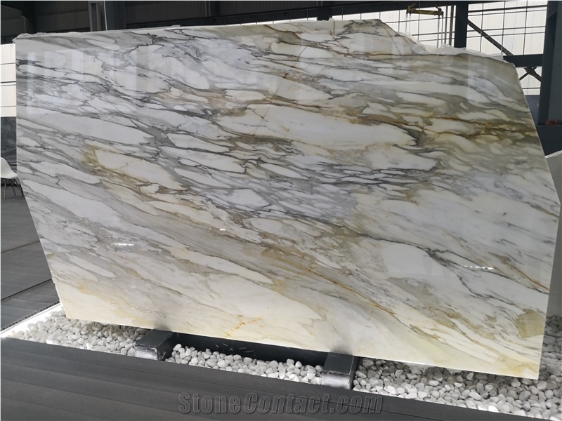 Polished Calacatta Gold Marble Slabs