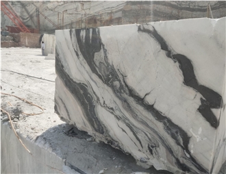 Panda White Marble Blocks From Quarry