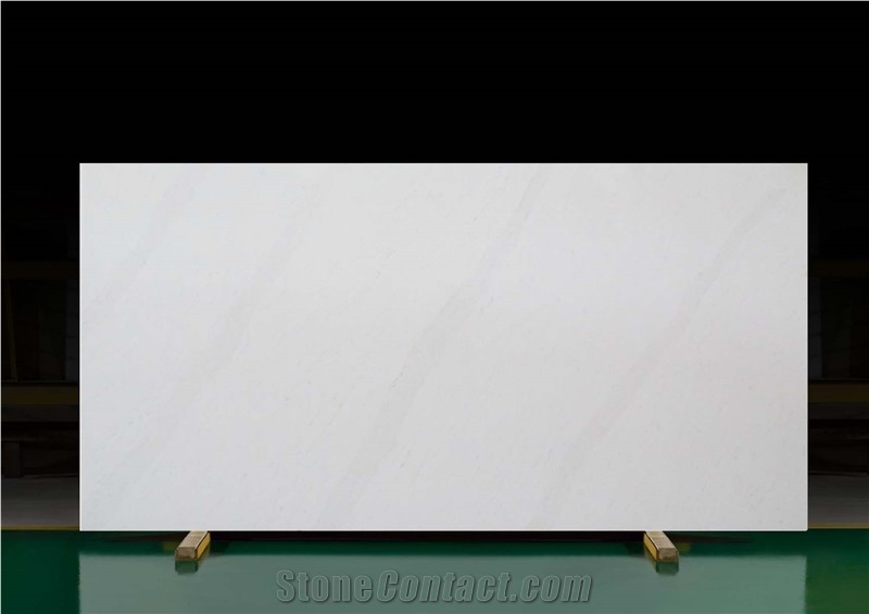 AQ2035 Marble Look Volakas White Quartz Slabs