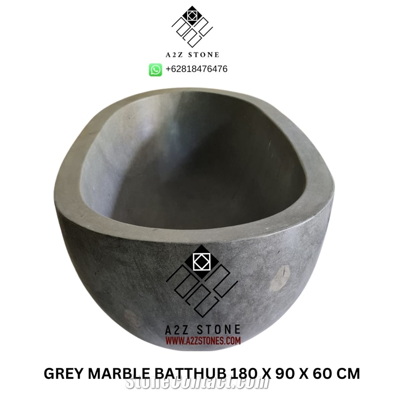 Grey Marble Bathtub 180X90x60cm