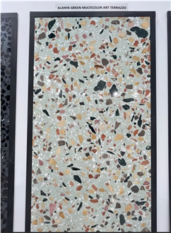 Alanya Ceppo Green Multicolor Art 1 Terrazzo Slabs