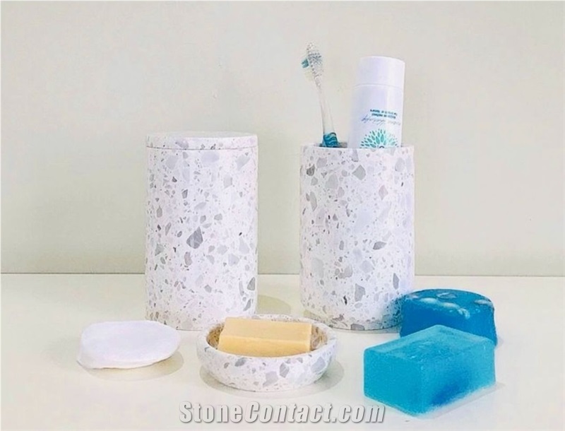 Terrazzo Bathroom Set from Turkey - StoneContact.com