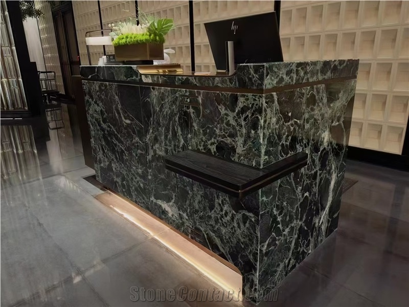 Italian Prada Green Marble Slabs For Interier Use