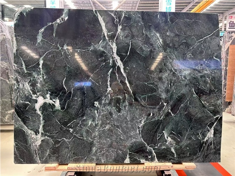 Italian Prada Green Marble Slabs For Interier Use