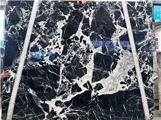 Popular Bulgari Black Marble Slabs For Hotel Decoration