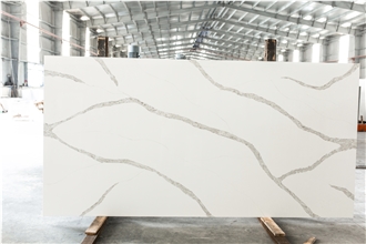 LQ-906 Calacatta Meliss Quartz Slabs Vietnam