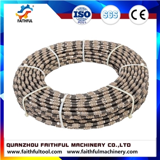 Vacuum Brazed Diamond Quarry Wire For Marble And Limestone