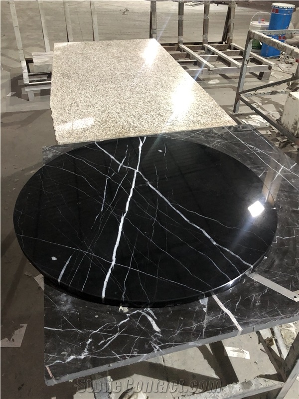 Black Marble Restaurant Table Tops