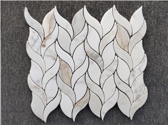 Leaf Design Bathroom Mosaic Tiles
